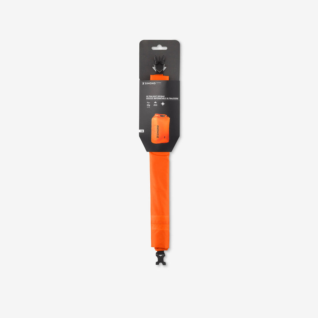 Sac de compression imperméable 13 litres (IPX5), ultra léger , orange