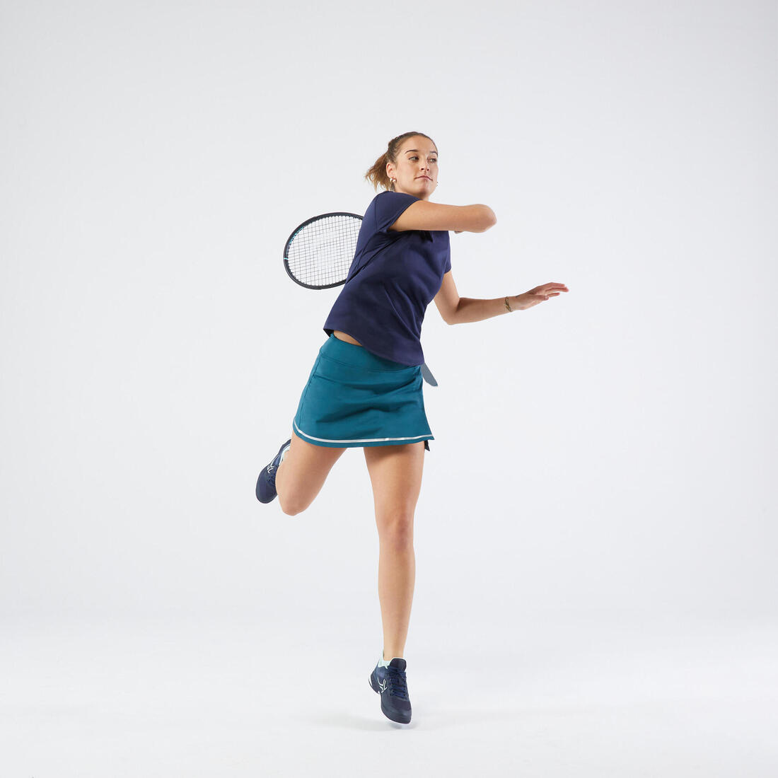 T-Shirt tennis col rond dry femme -  Essentiel 100