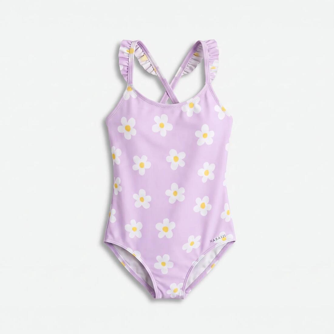 Maillot de bain de natation 1 pièce Fille enfant Lila marg lilas