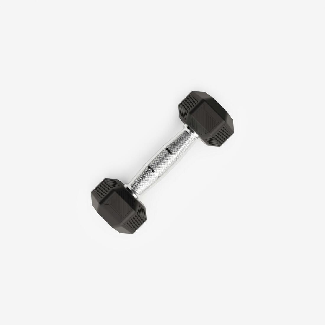 Haltère de crosstraining et musculation Dumbell hexagonale 2,5 kg, noir