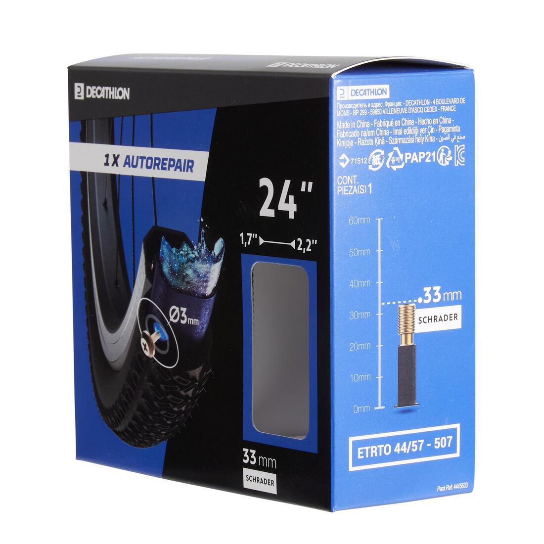 Chambre a air 24x1,7/2,2 schrader auto reparante