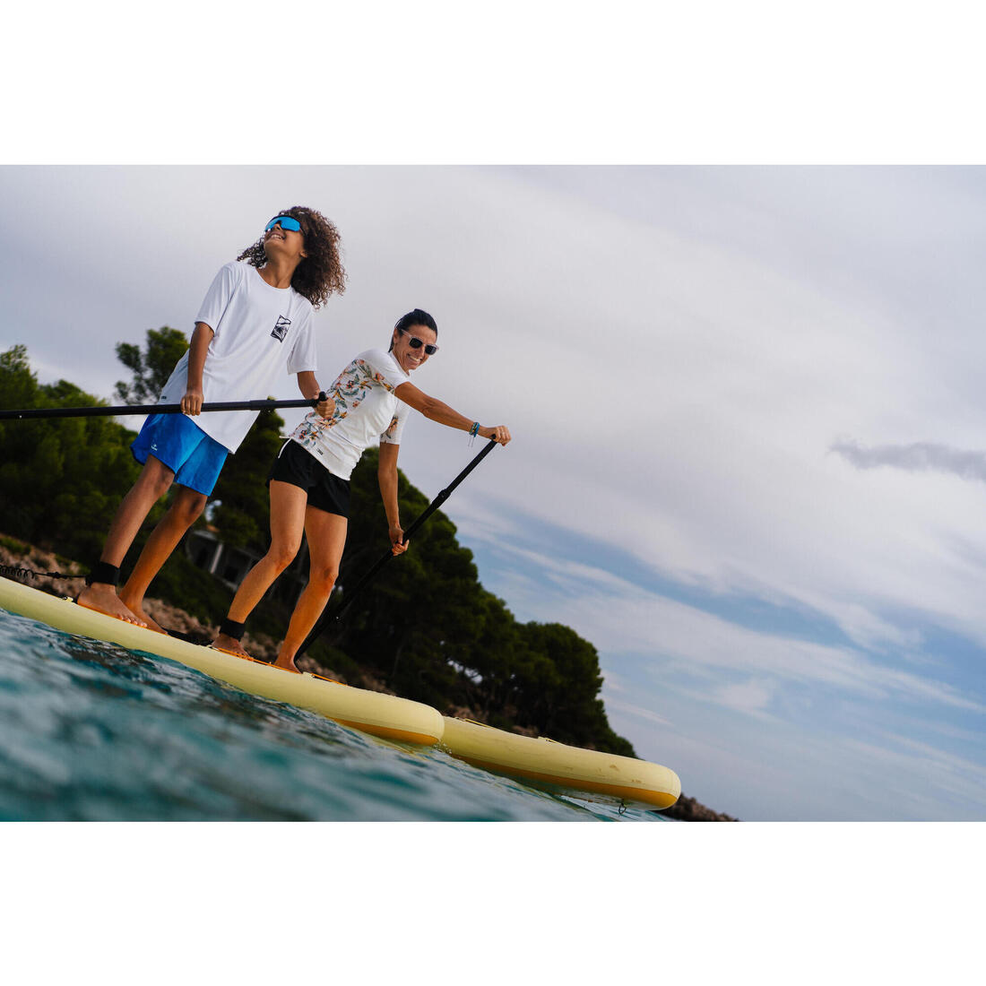 Pack Stand up paddle gonflable 9'6, 1 personne (jusqu'à 80kg)  - 100 Jaune