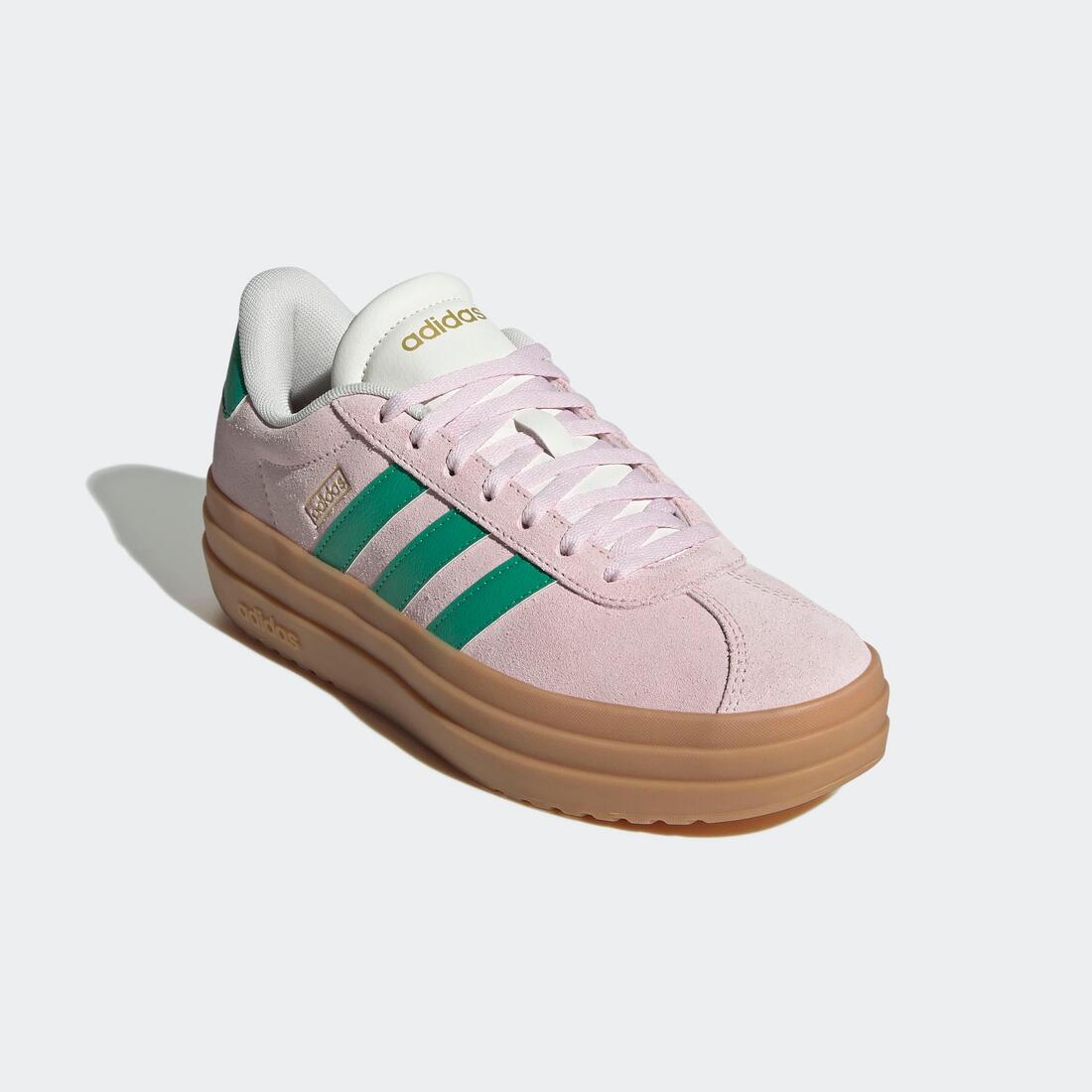 Baskets femme, vl court bold, blanc cassé et bleu gomme