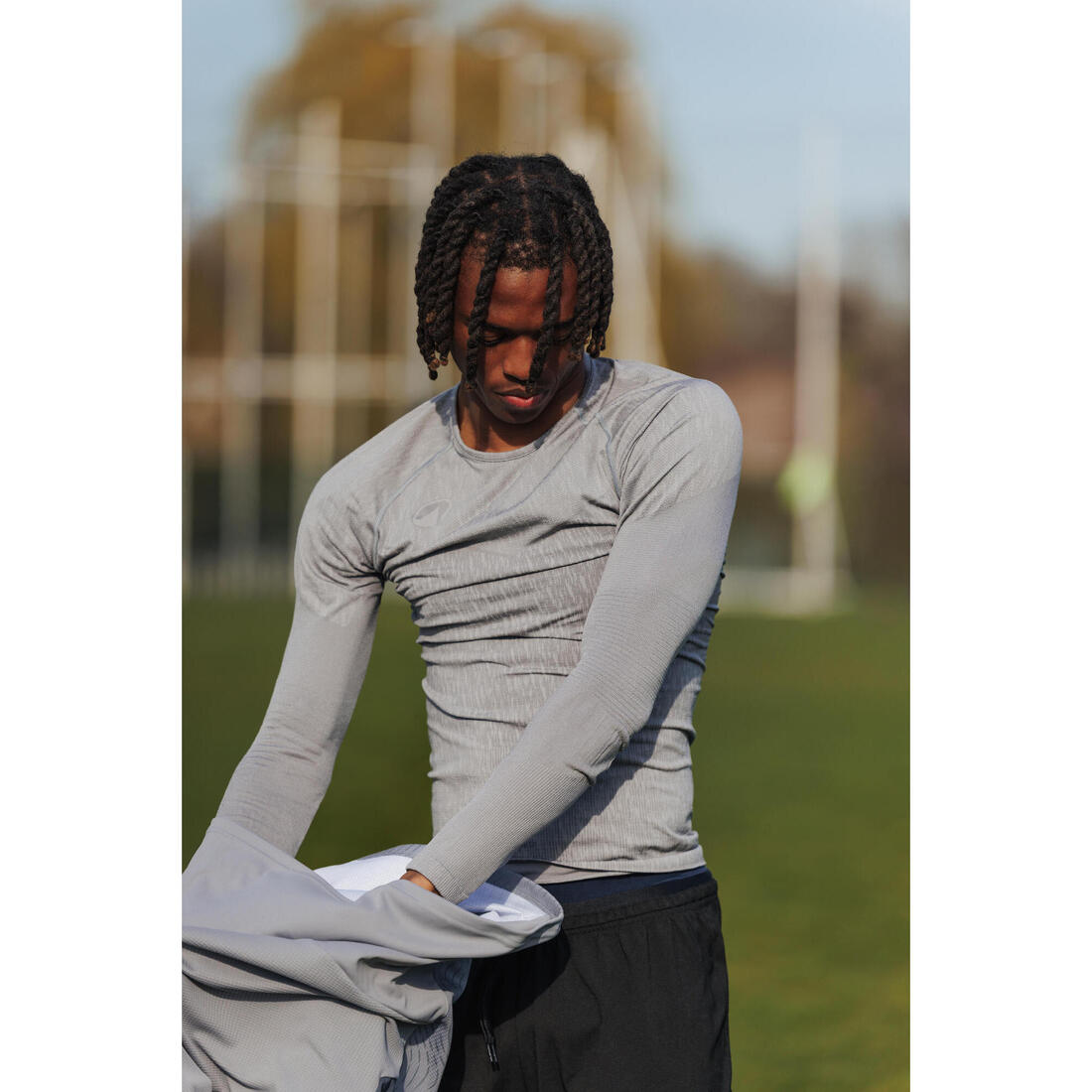 Sous-maillot de foot thermique sans-couture manches longues, Keepdry