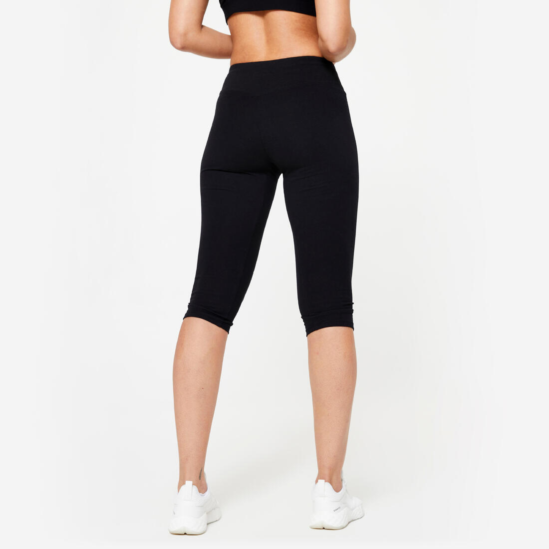 Corsaire de sport en coton femme, noir