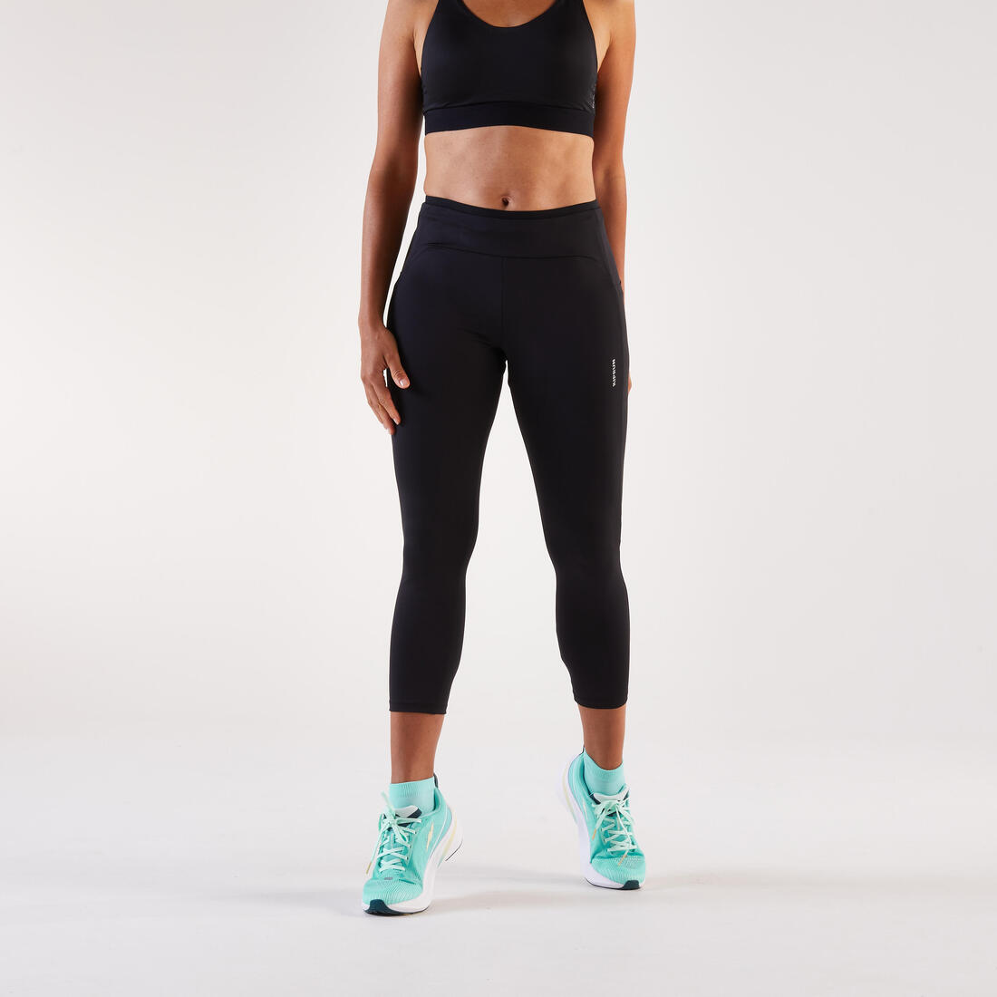 Legging court de running respirant Femme - KIPRUN Run 500 Confort