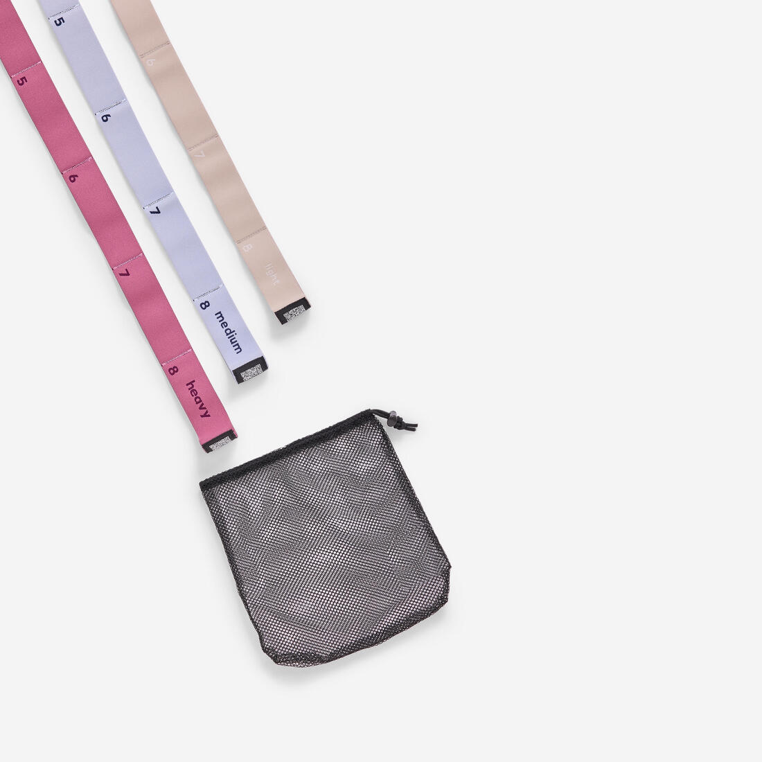 Lot de 3 élastiques de pilates, résistance 7, 10 et 15kg