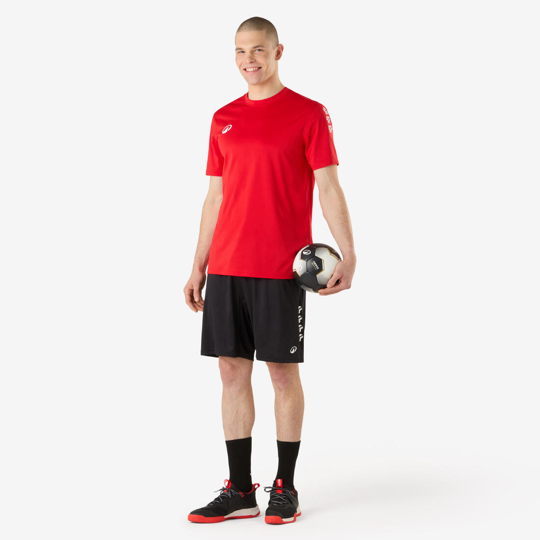 Short de handball Homme - H100 noir