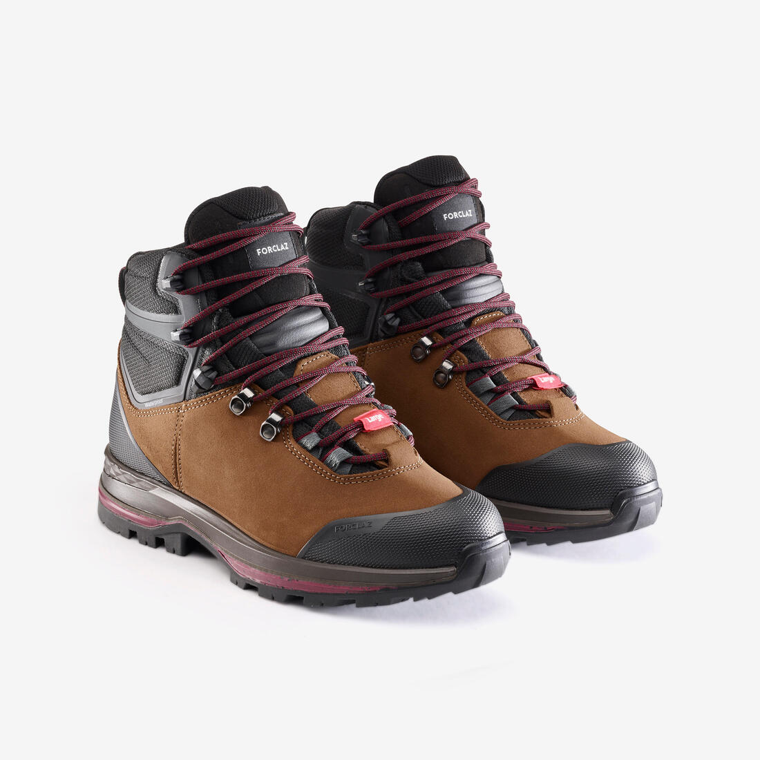 Chaussures trekking cuir imperméables - mt100 - large - femme haute