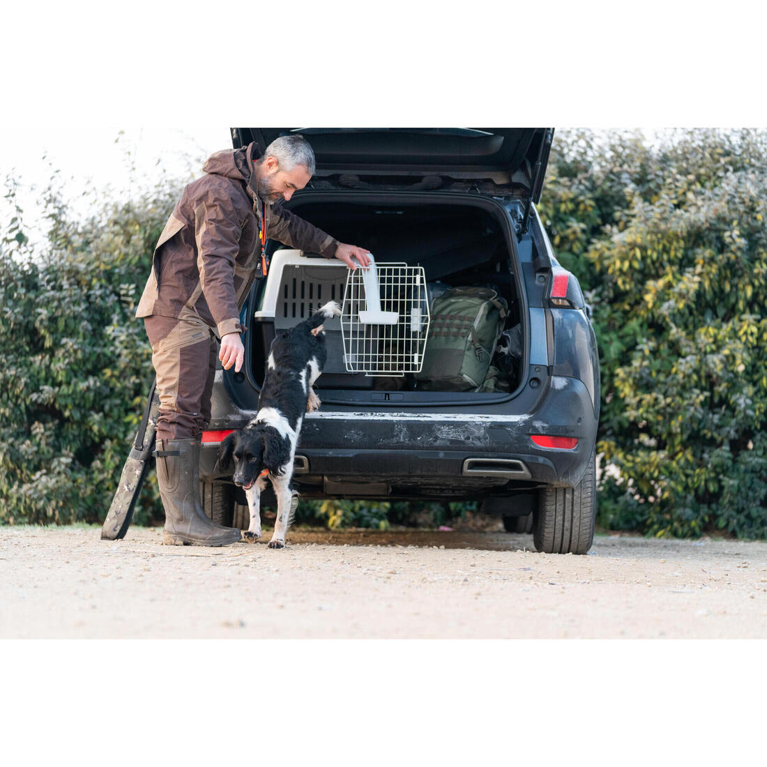 Caisse de transport rigide pour 1 chien taille L 81x55,5x58cm - Norme IATA