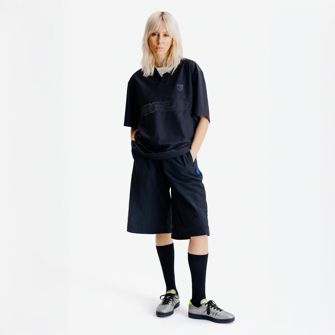 Polo oversize homme, Heritage, noir