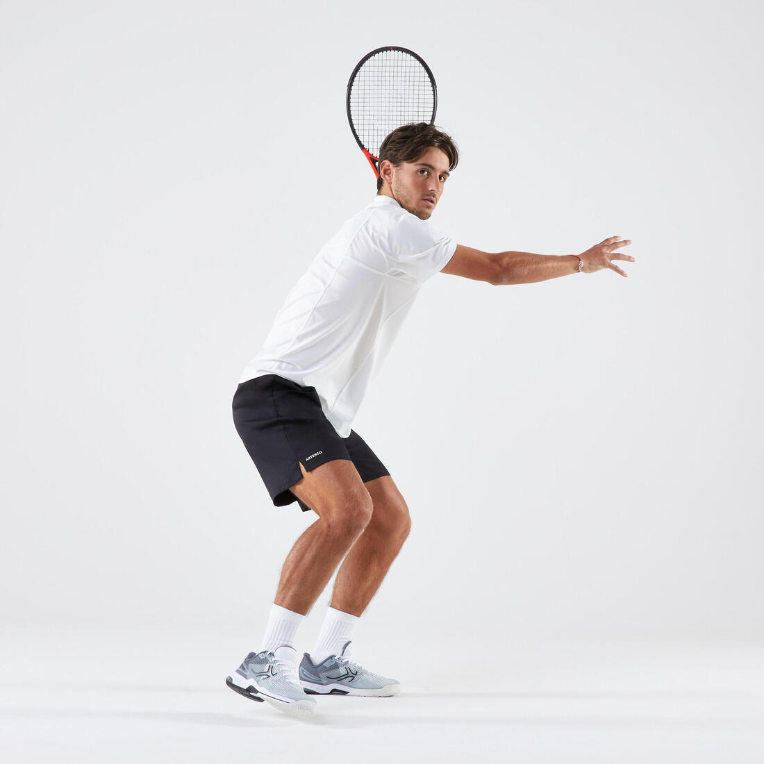 Polo tennis manches courtes Homme - Artengo DRY Marine