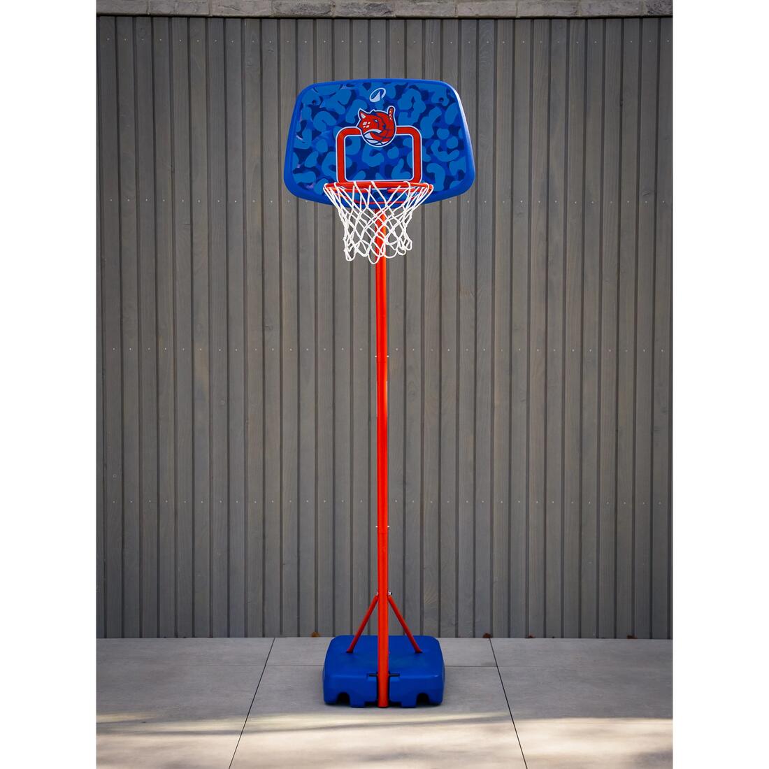 Panier de basket sur pied réglable de 1,30m à 1,60m Enfant - K500 Aniball bleu