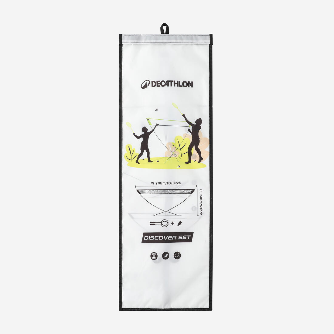 Set Filet de Badminton Portable Discover Set 3M V2 - Jaune