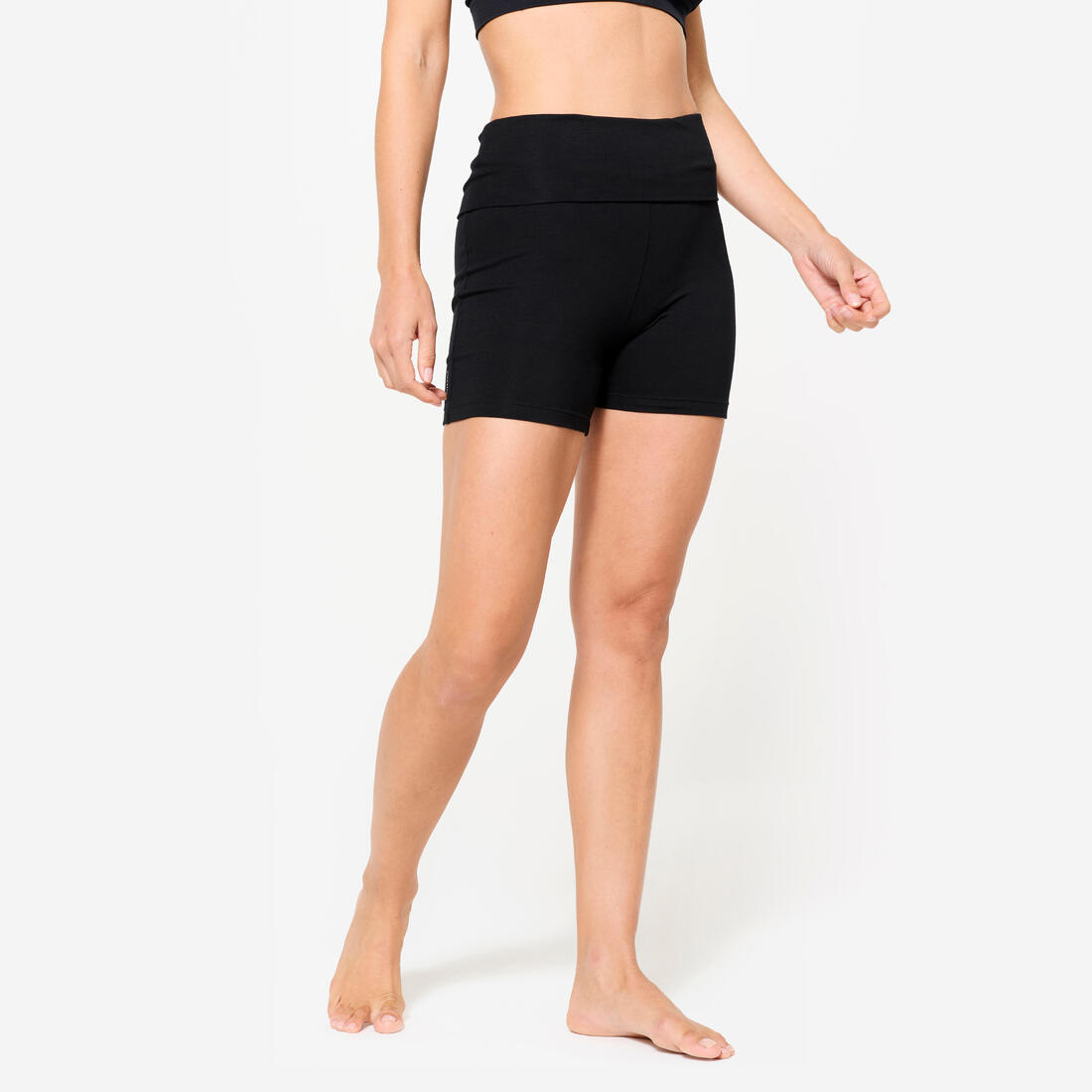 Short de yoga doux taille haute femme
