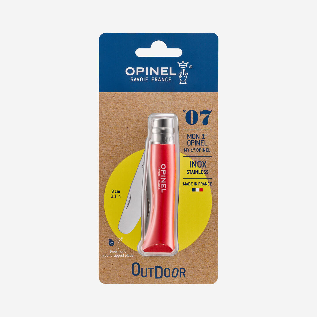 Couteau pour enfant à bout rond Opinel n°8 Junior Outdoor