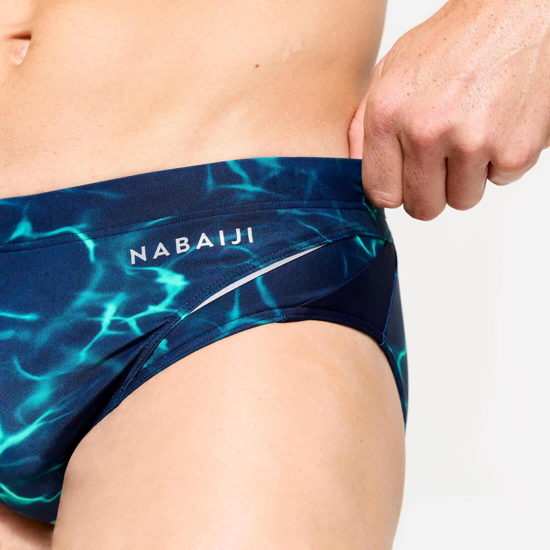 Maillot de bain natation homme slip900 print all ice