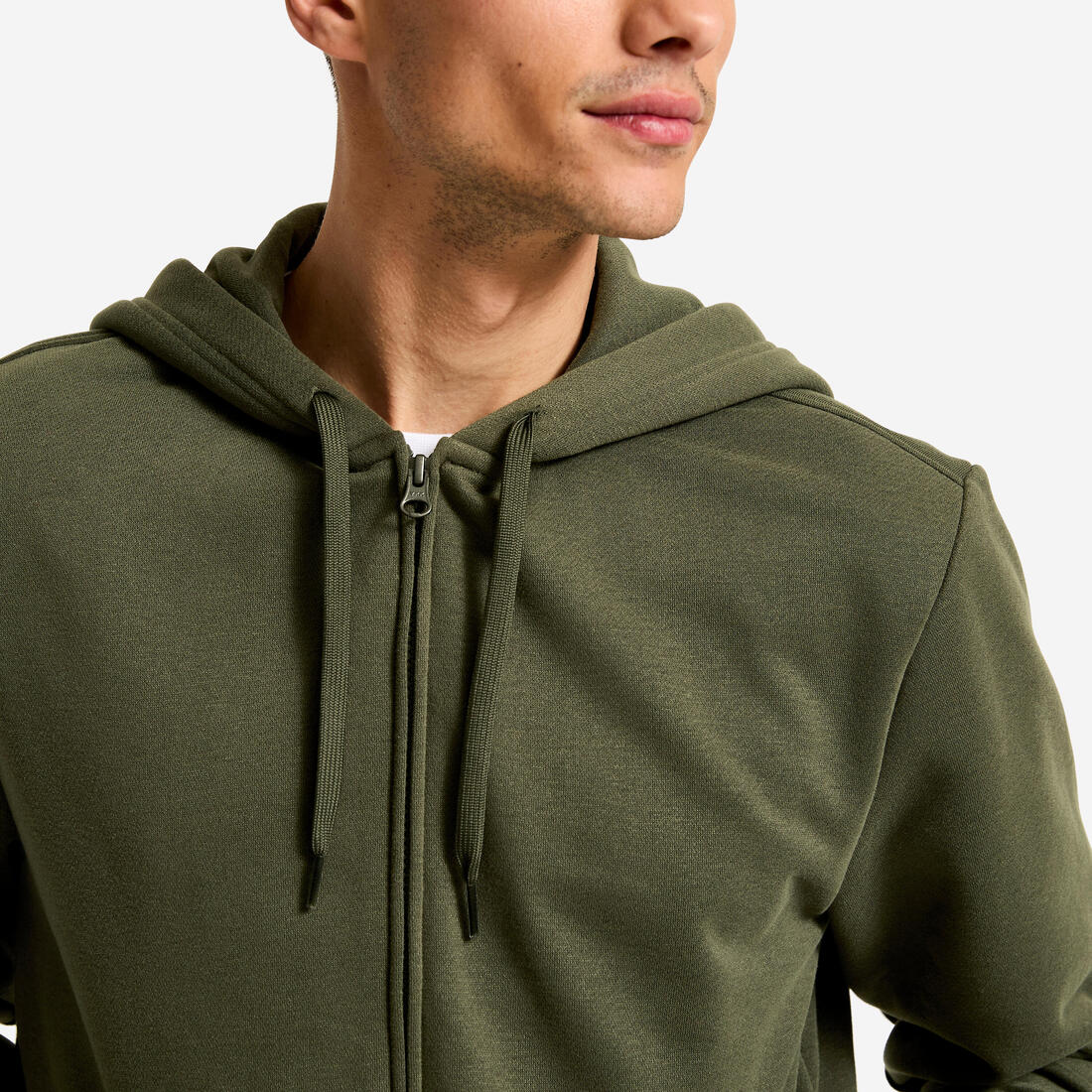 Sweat de sport zippé à capuche chaud homme, bleu foncé