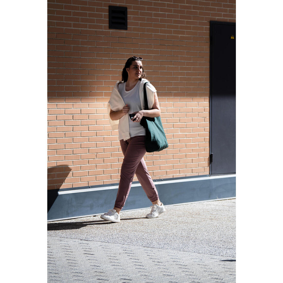 Chaussures marche urbaine femme Walk Protect kaki