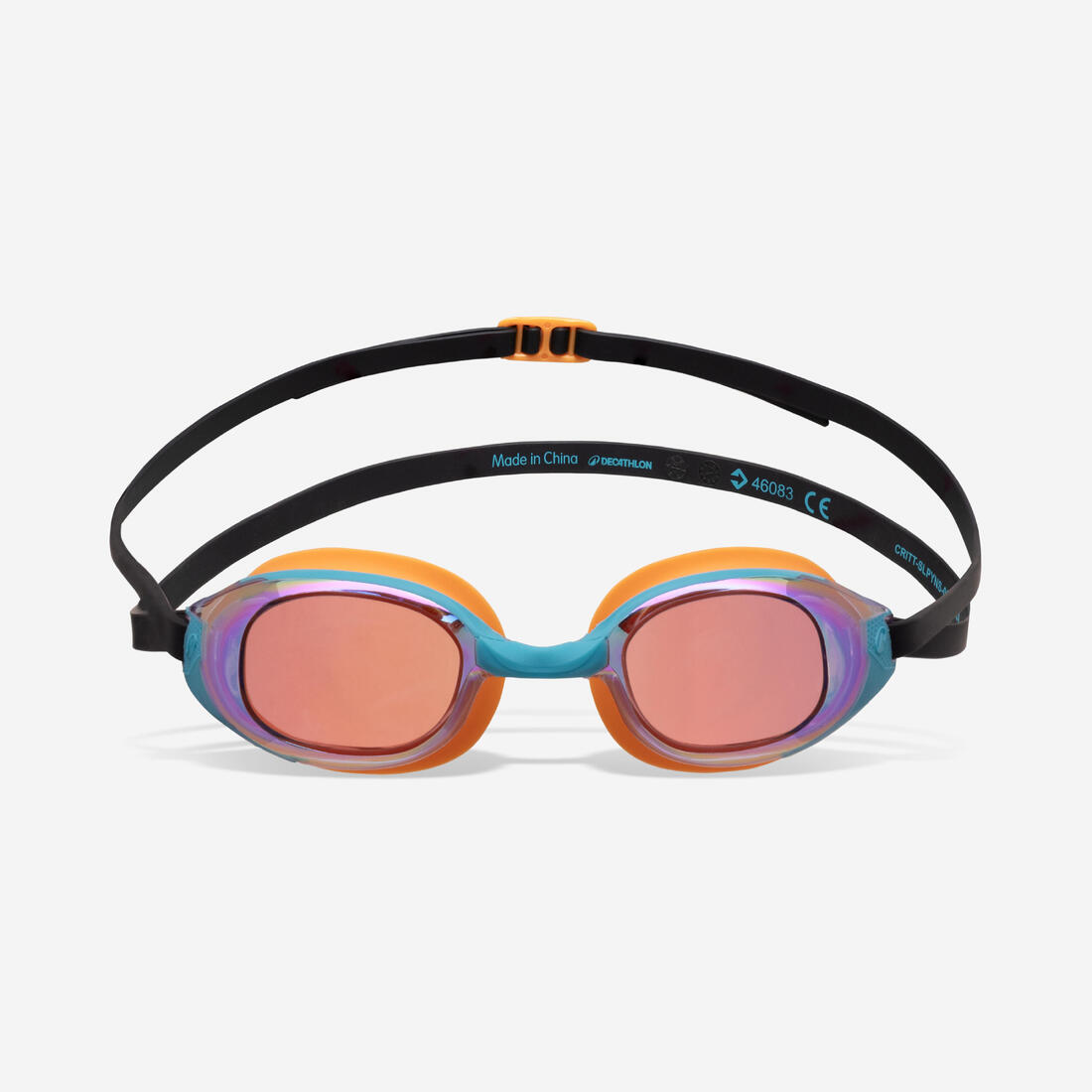 Lunettes de natation Taille Unique - Bfit blanc teintés bleus - Nouvel anti-buée