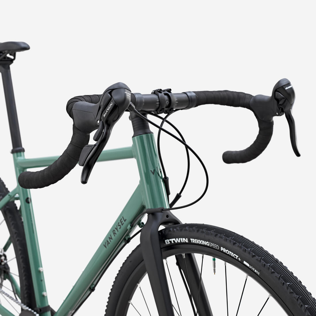 Vélo gravel Microshift Acolyte 1x8v, GRVL AF DISCOVER vert
