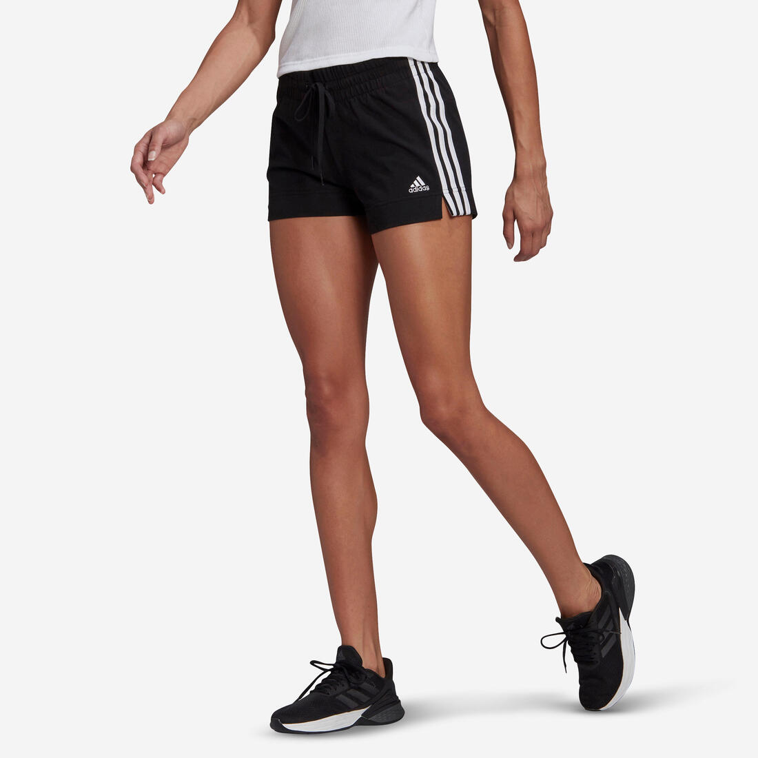 SHORT DE FITNESS SOFT TRAINING ADIDAS FEMME noir – noir