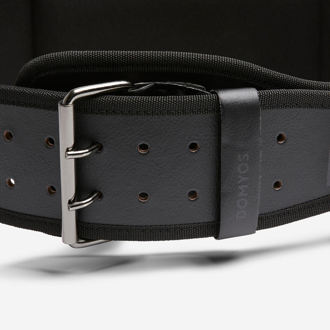 Ceinture lombaire de musculation en cuir résistante, noire