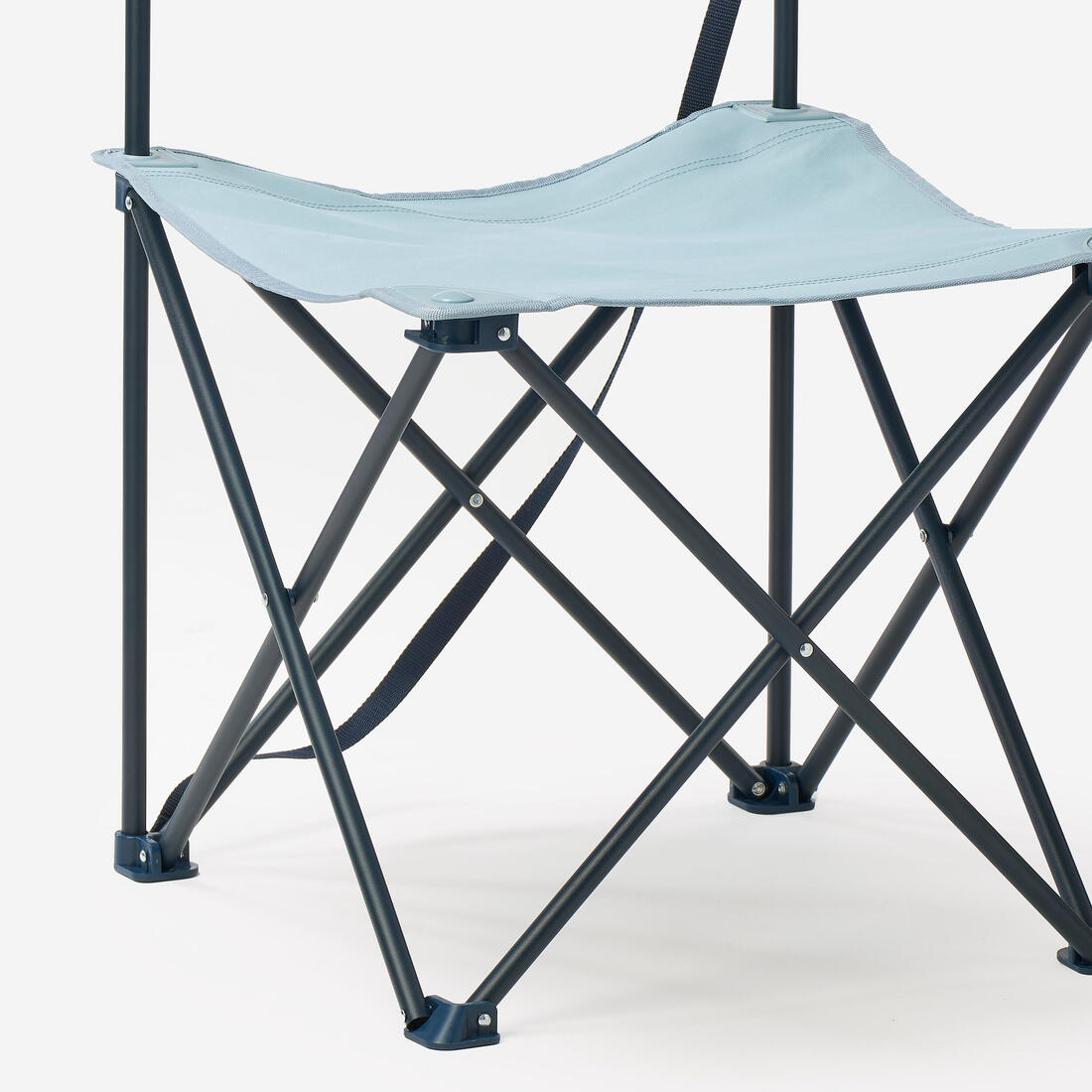 Chaise de camping pliante bleue