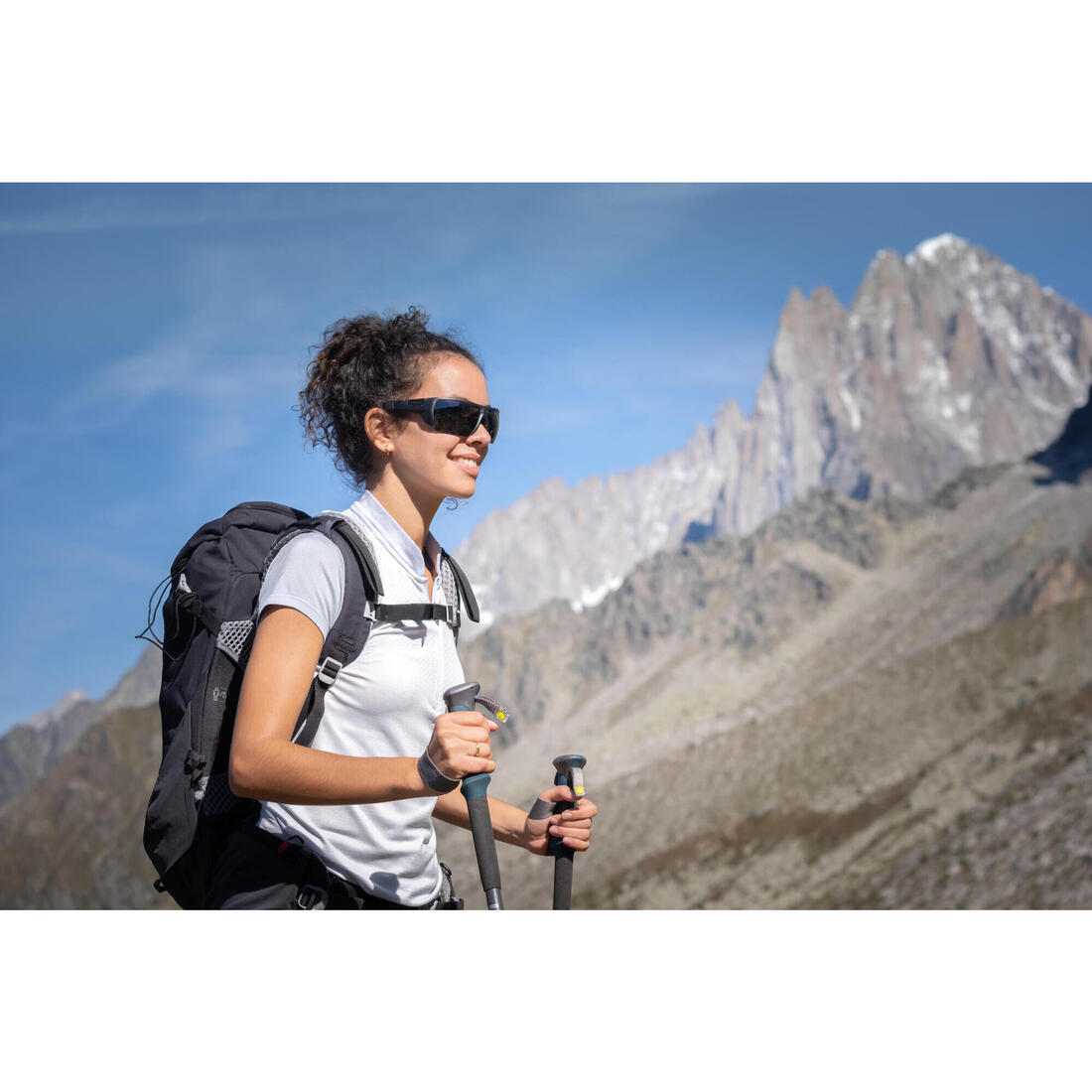 T-shirt manches courtes de randonnée montagne - MH900 - Femme