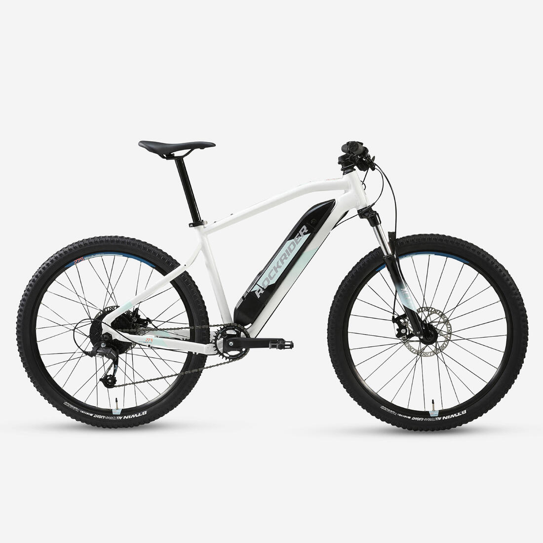 Vélo VTT électrique semi-rigide 27'5", E-ST100 BLANC – blanc ultra