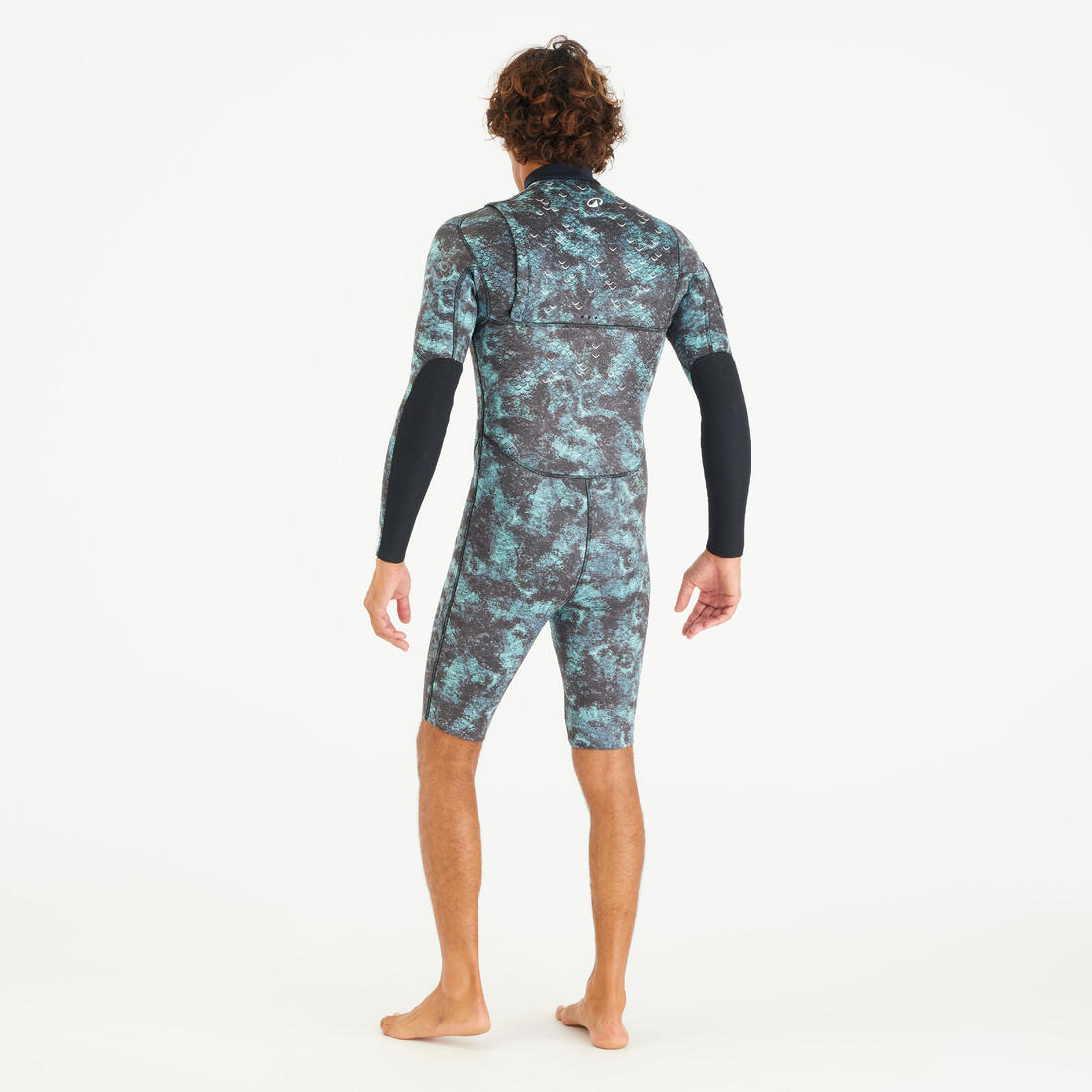Shorty chasse sous-marine néoprène 2.5mm homme - SPF 900  manches longues camo