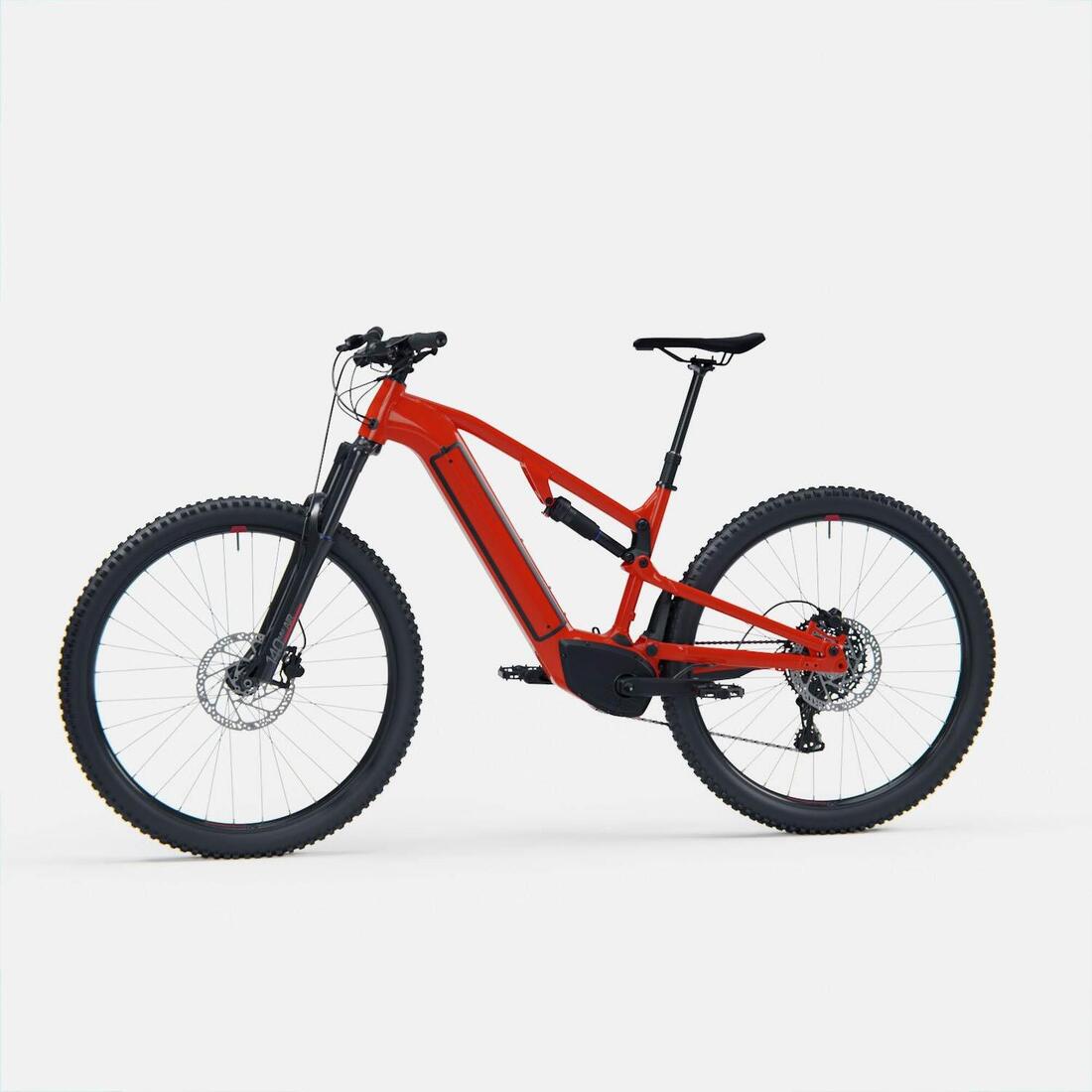 Vélo VTT électrique tout suspendu 29" - E-EXPL 520 S Rouge vif