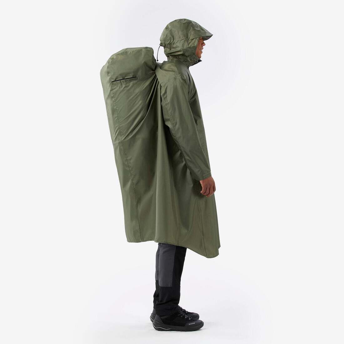 Poncho de pluie et de randonnée ajustable, 75 L max, MT900 2.0 Kaki