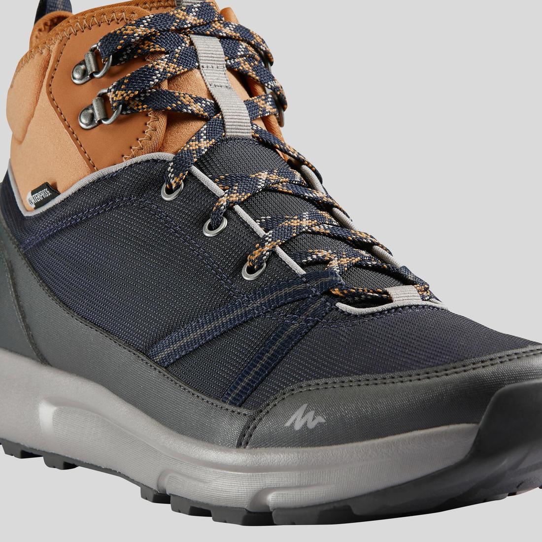 Chaussures de randonnée mid imperméables homme, NH100 WP bleu