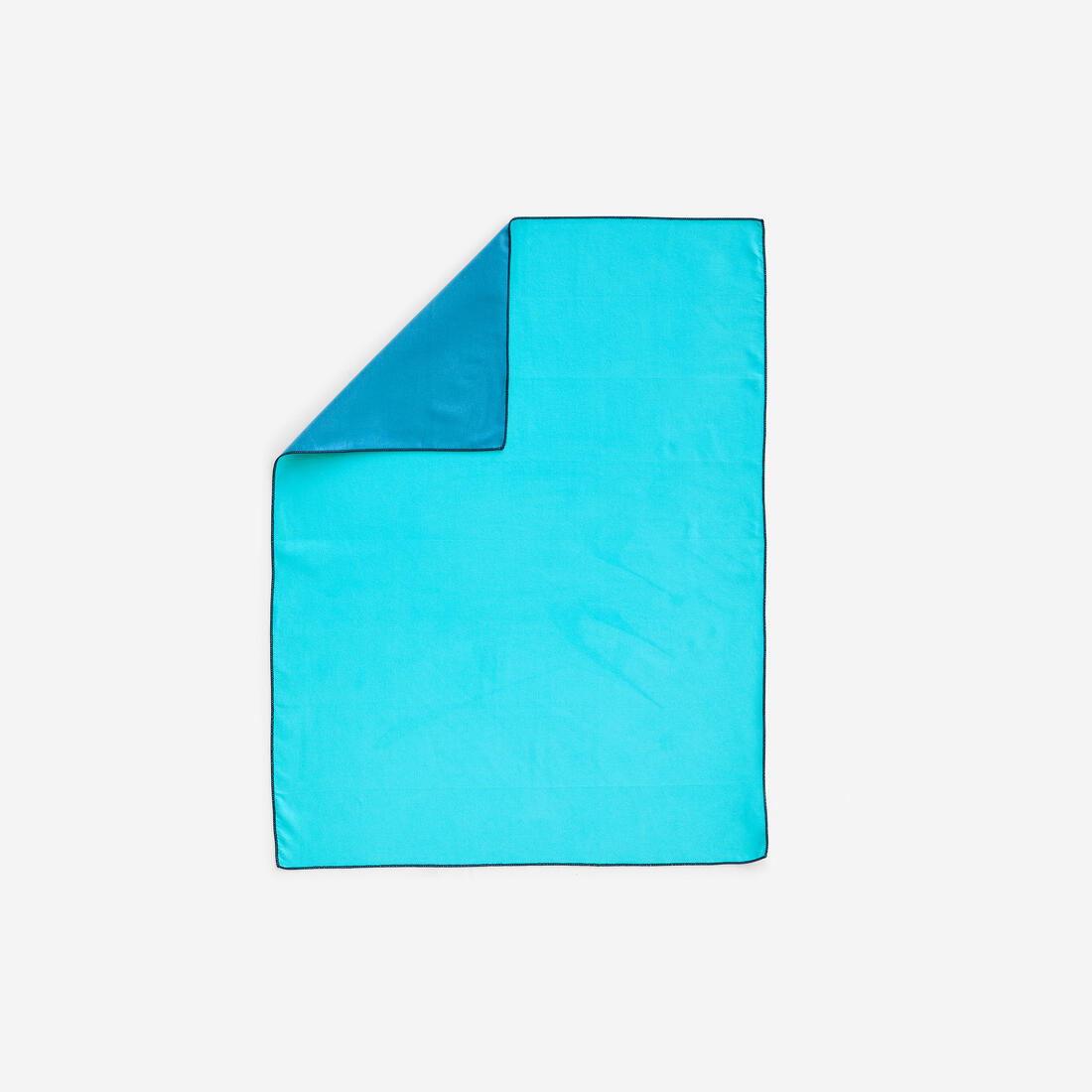 Serviette de bain microfibre double face taille M 60 x 80 cm, vert/bleu
