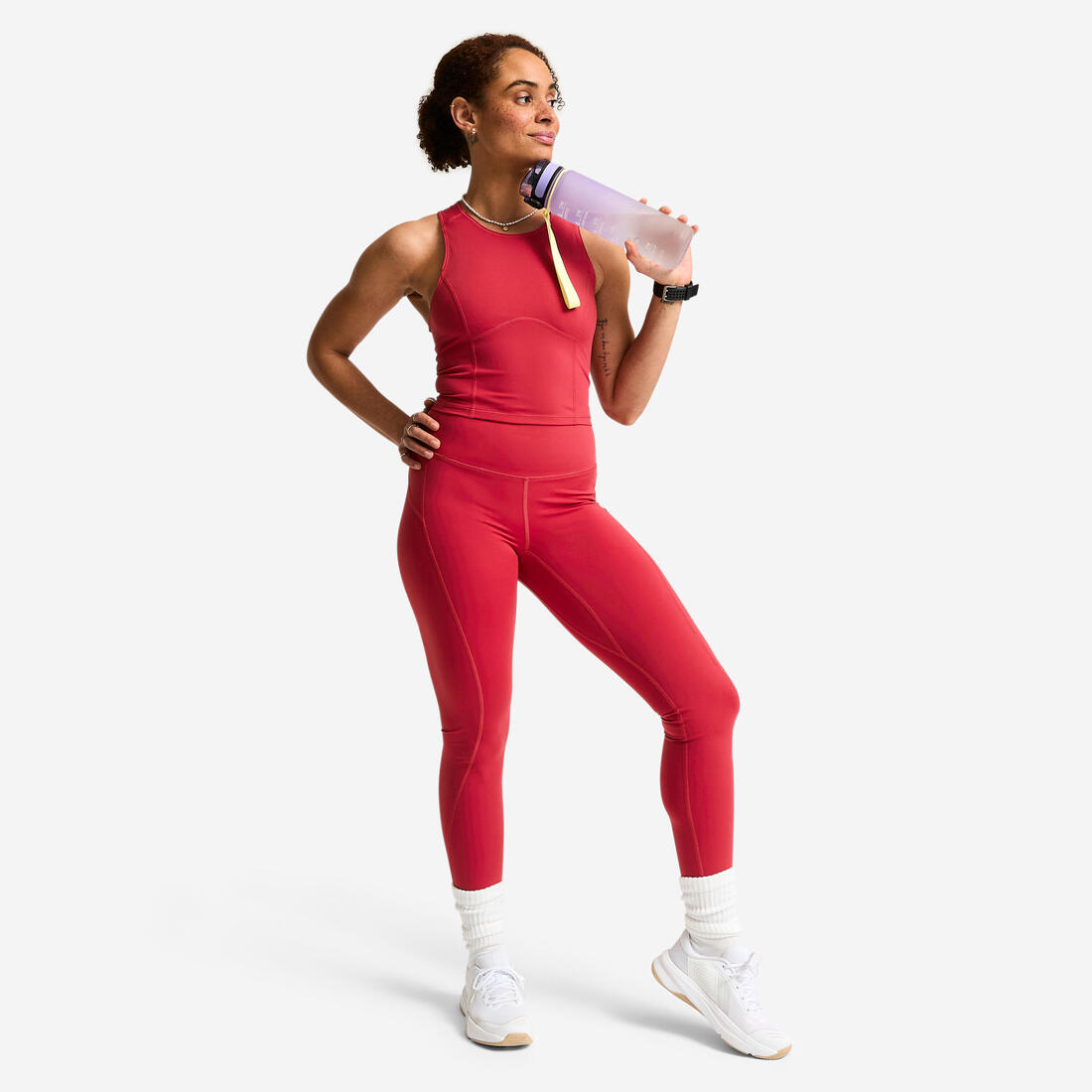Legging de sport taille haute gainant femme foncé