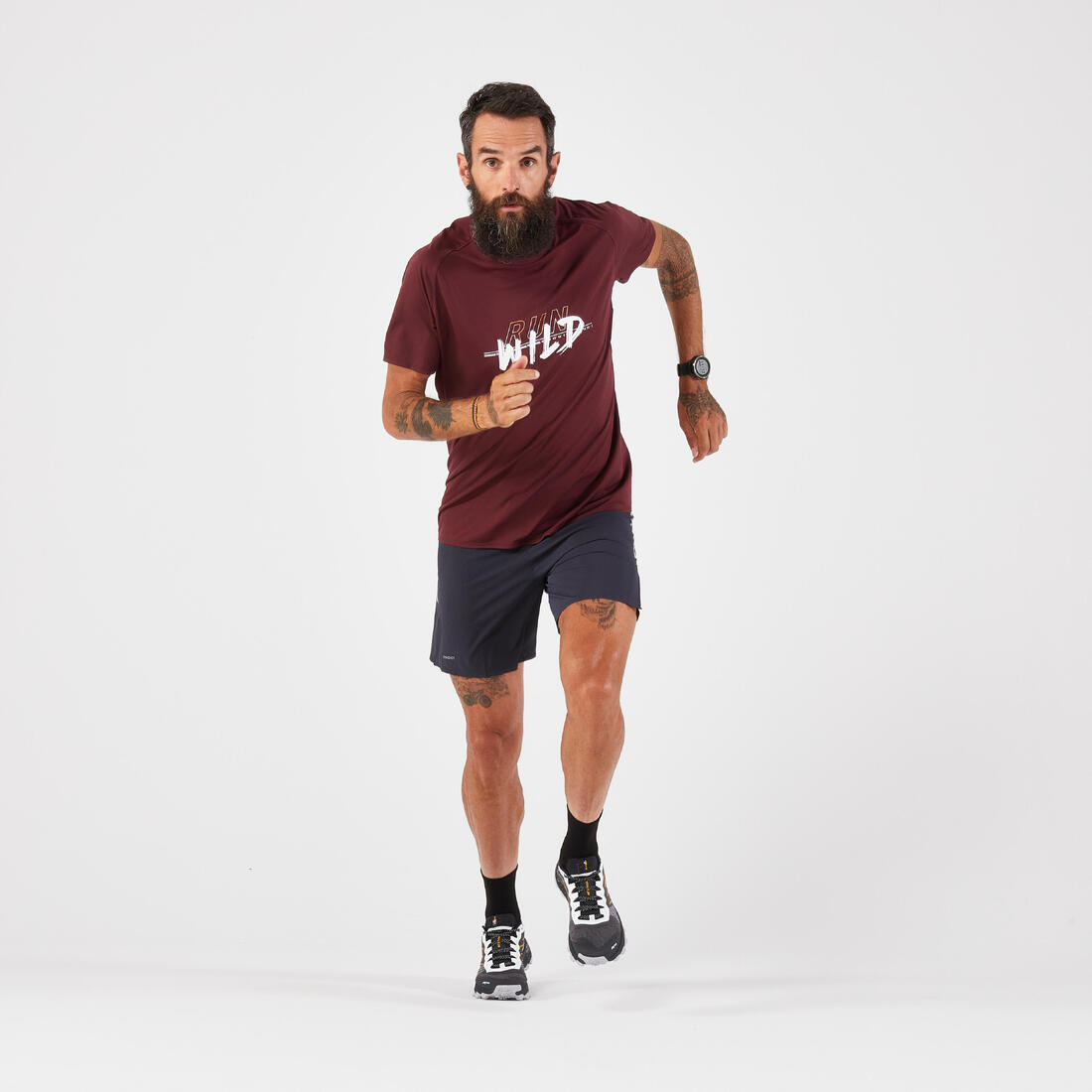T-shirt de trail running résistant Homme - KIPRUN Run 500 Graph