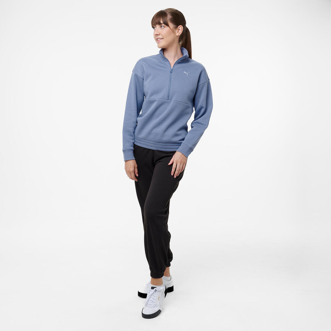 Sweat femme zippé, lavande