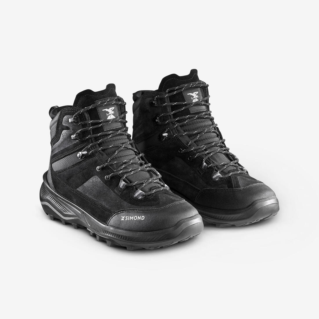 Chaussures hautes trekking cuir - mt100 - homme