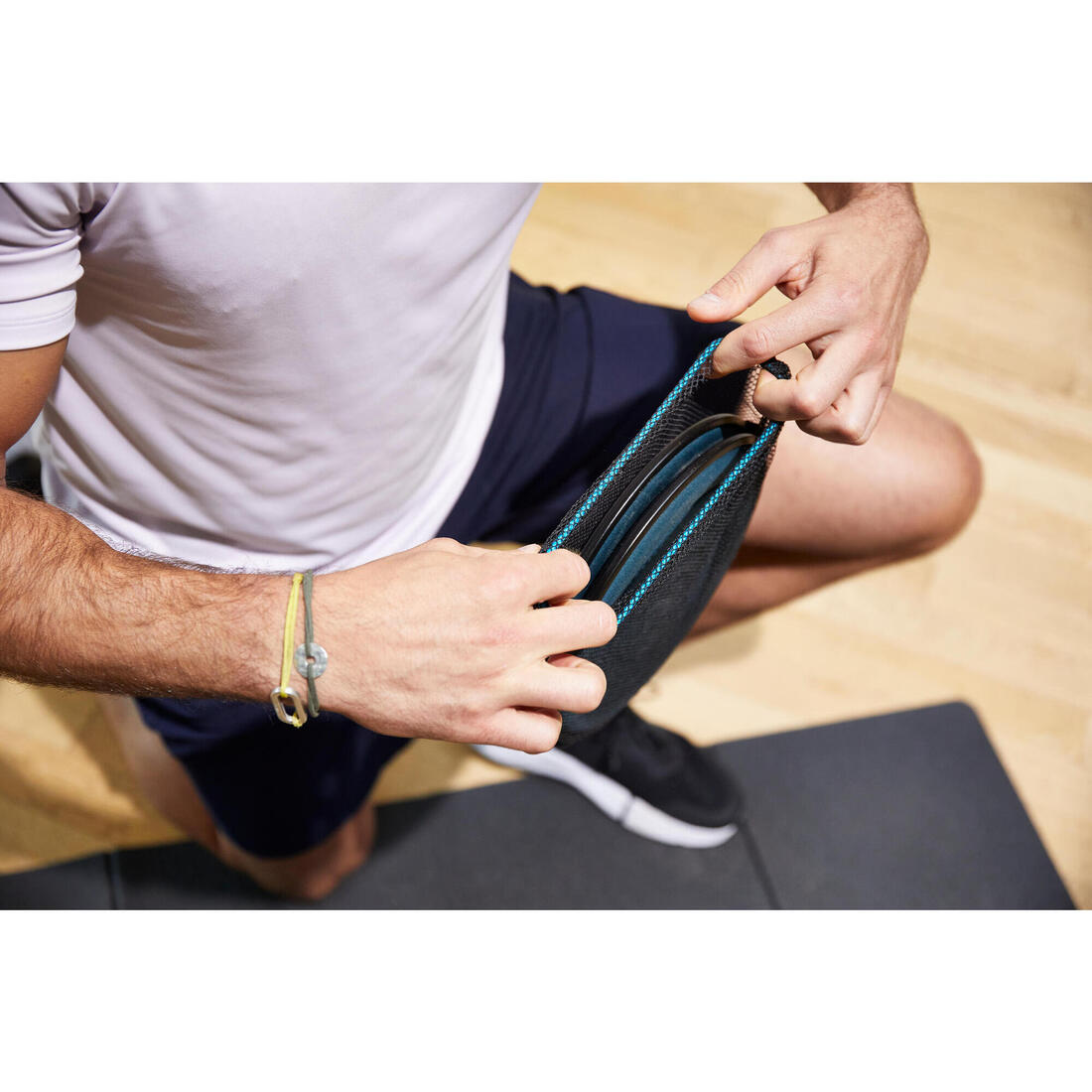 Disques de glisse musculation utilisables sur tous les sols x2, bleu et noir