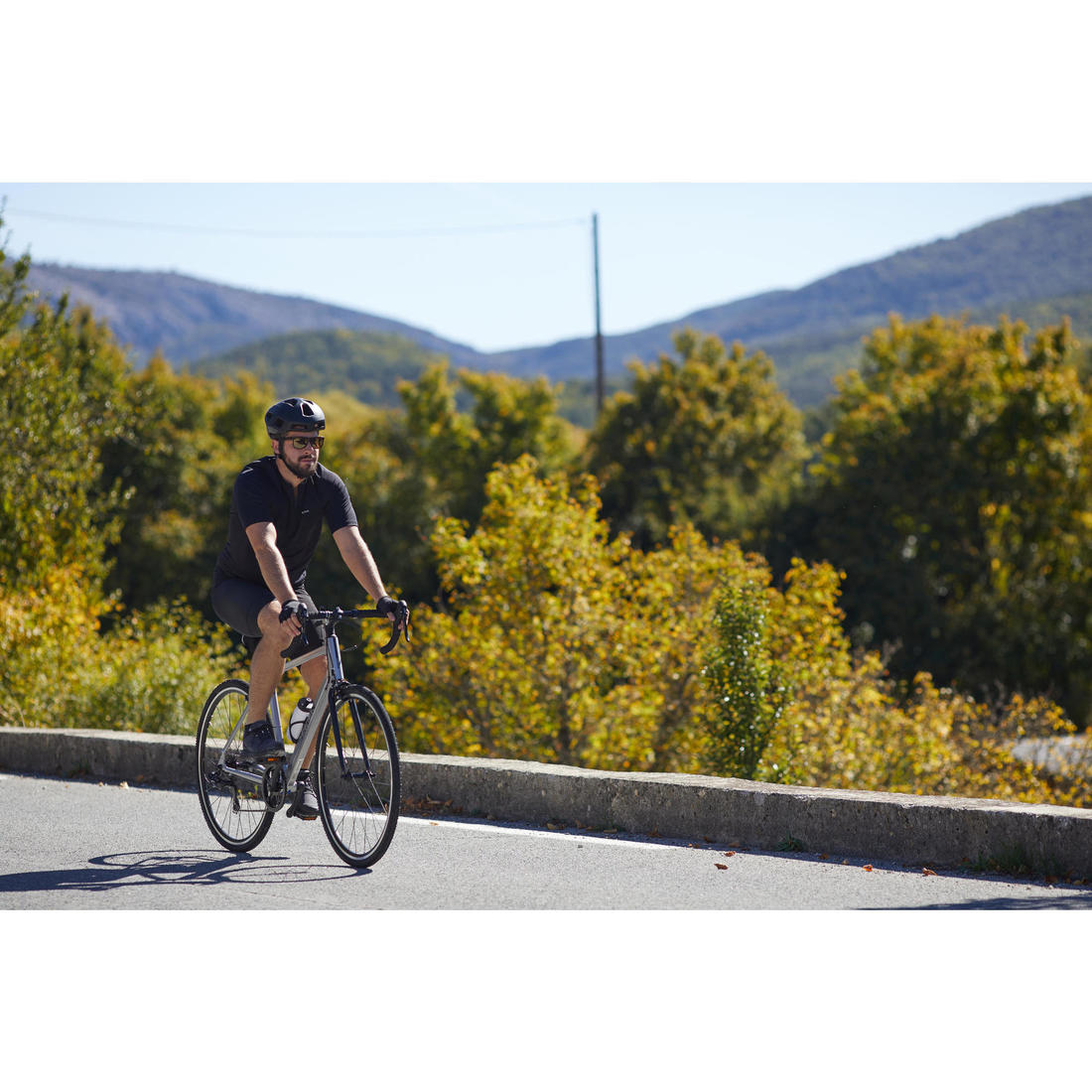 MAILLOT MANCHES COURTES VELO ROUTE TRIBAN ESSENTIEL NOIR