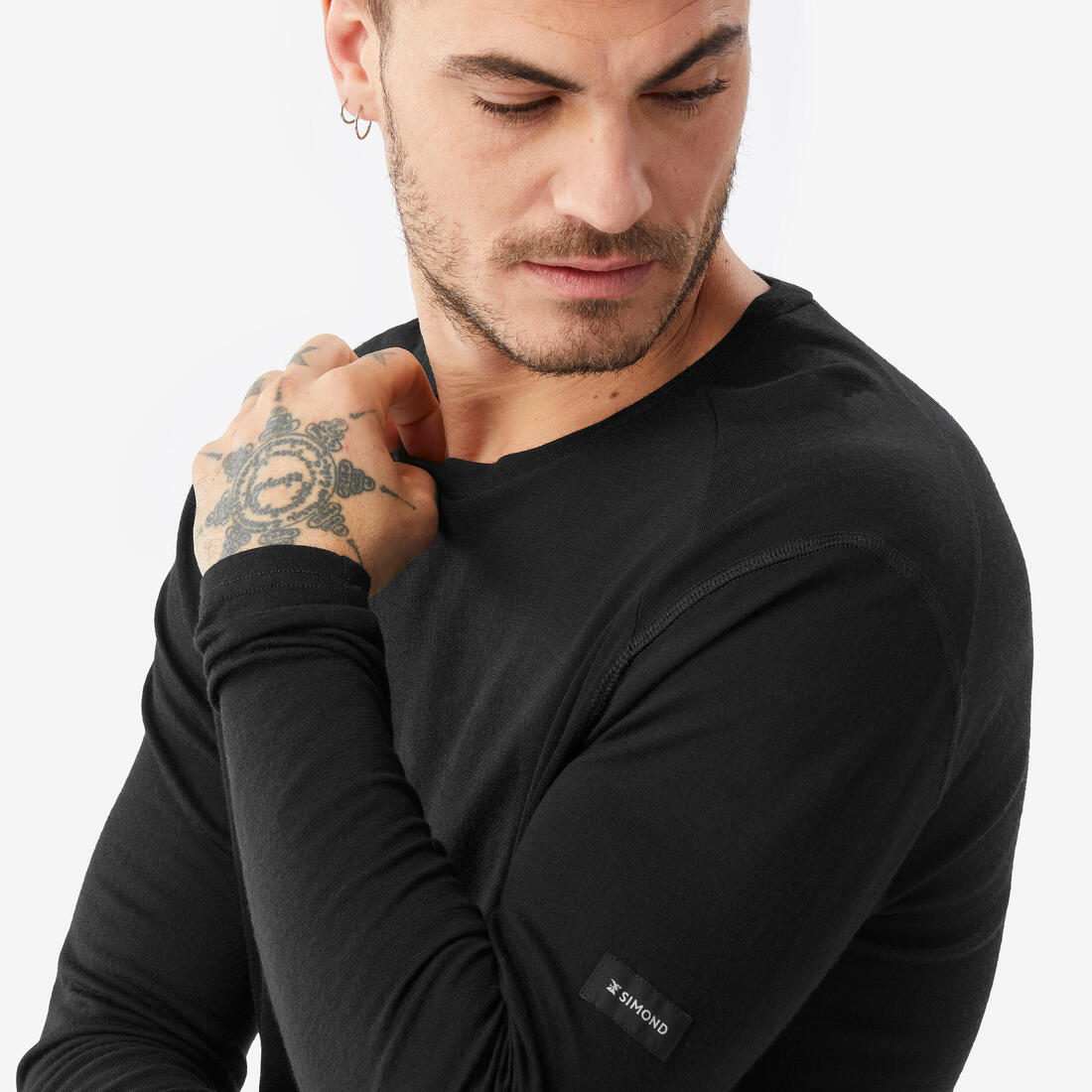 T-shirt 100% laine mérinos manche longue - mt500 - homme