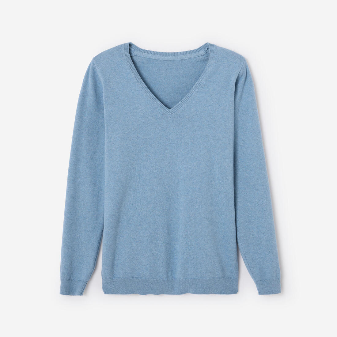 Pull de golf coton col V femme, MW100