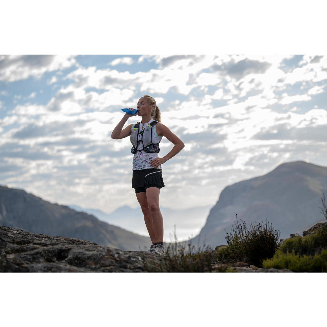 Gourde flasque souple trail running 500 ml bleu