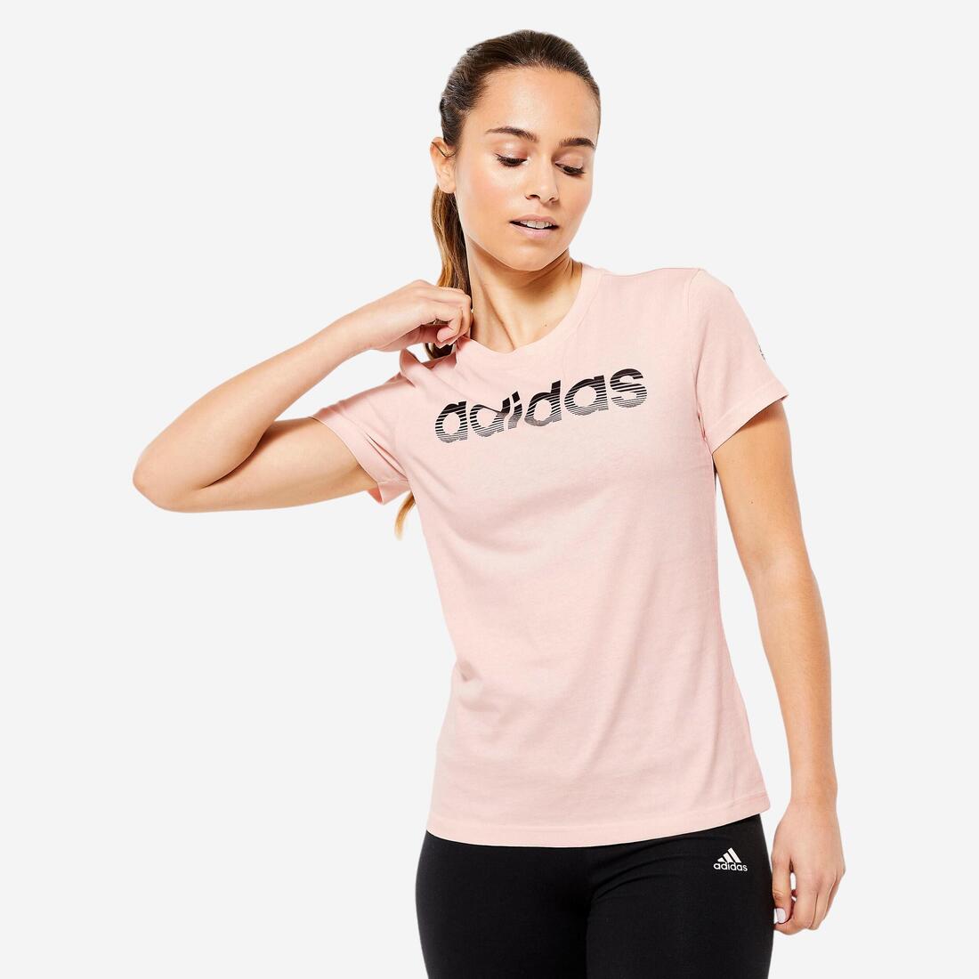 T-SHIRT DE FITNESS SOFT TRAINING ADIDAS FEMME ROSE – rose clair