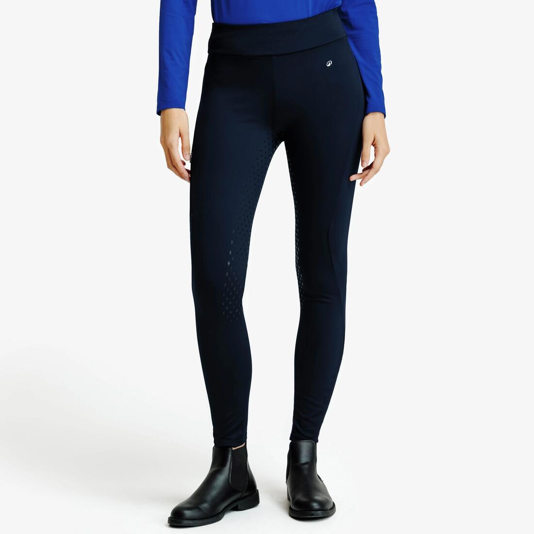 Legging équitation full grip Femme - 500 marine – 8580556
