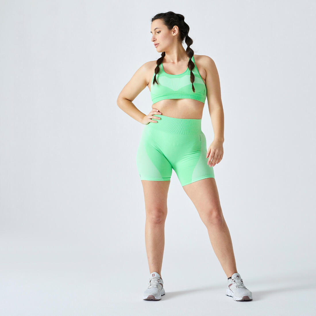 Short de fitness seamless et taille haute
