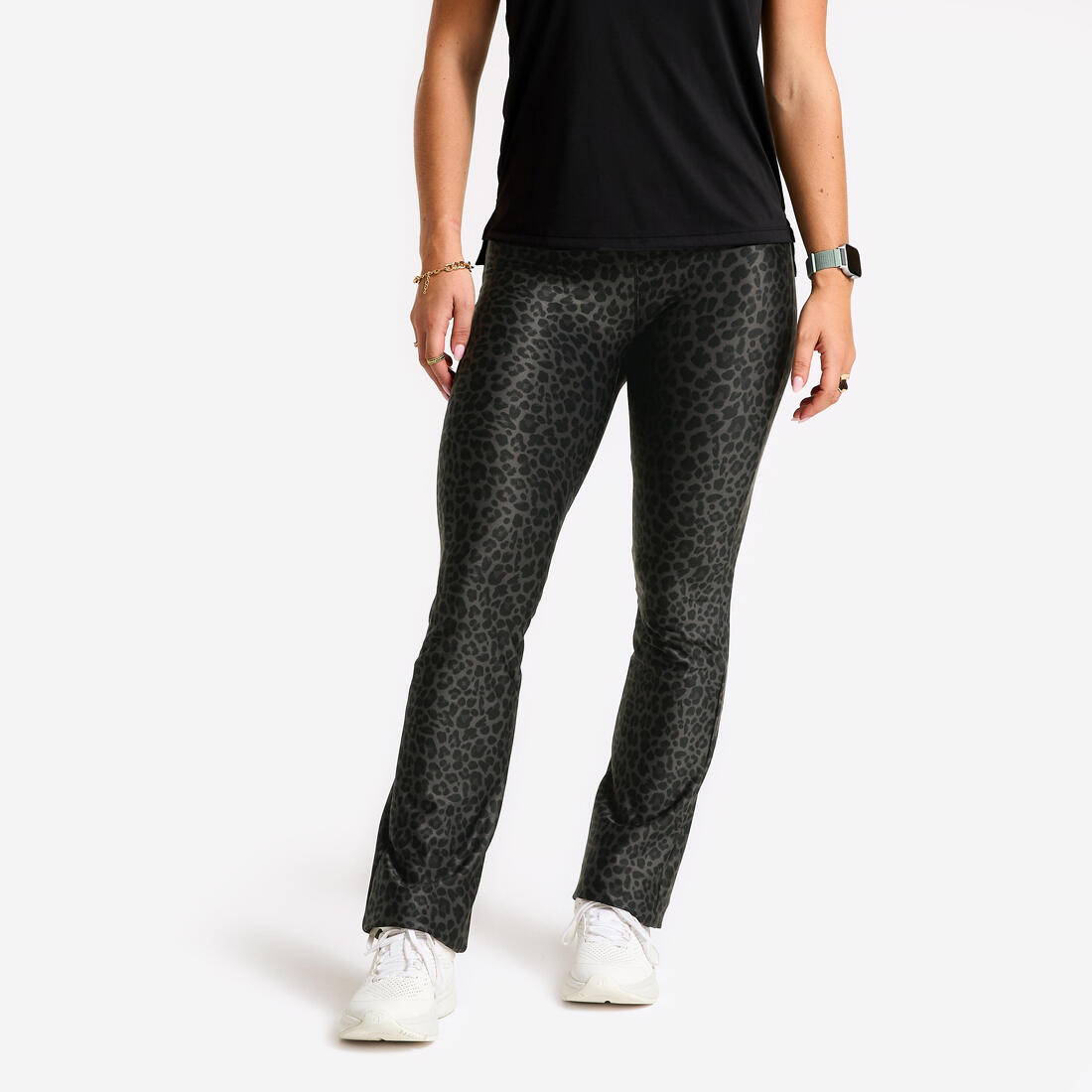 Legging de sport droit et respirant femme, imprimé