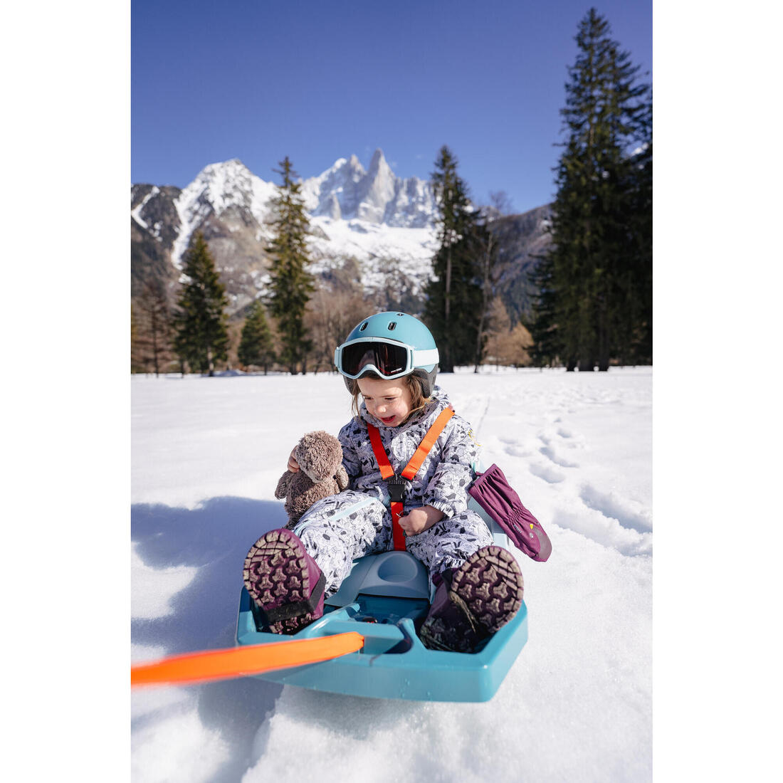 Combinaison ski bébé chaude - 500 warm - motifs gris