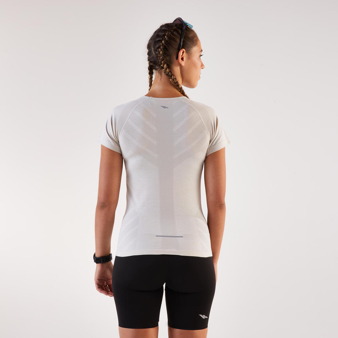 T-shirt running & trail sans couture femme - kiprun run 500 confort slim